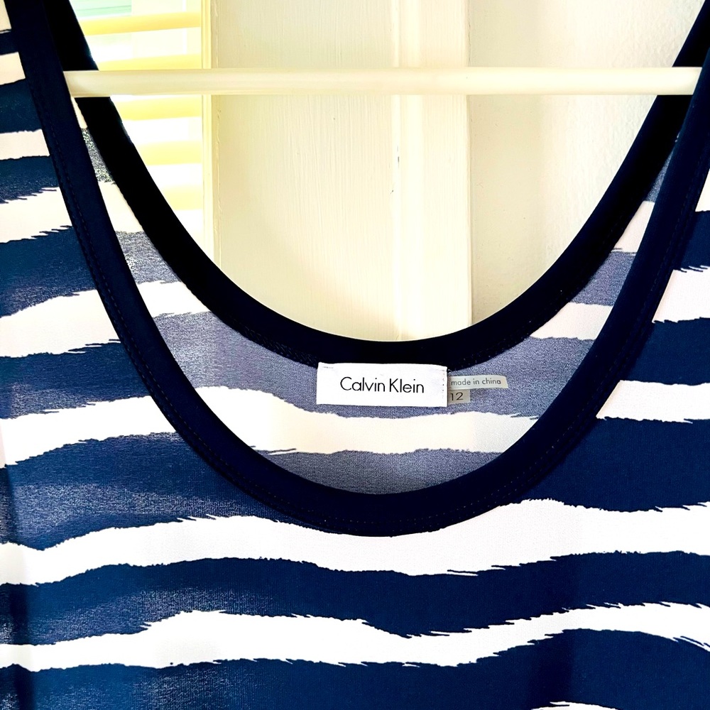 Navy & White Calvin Klein maxi dress